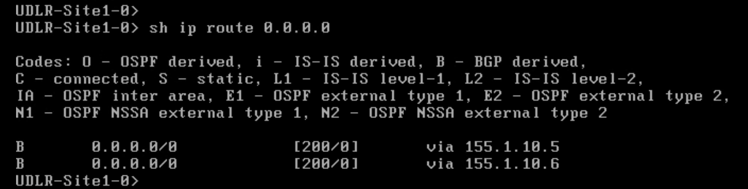 Default route on UDLR