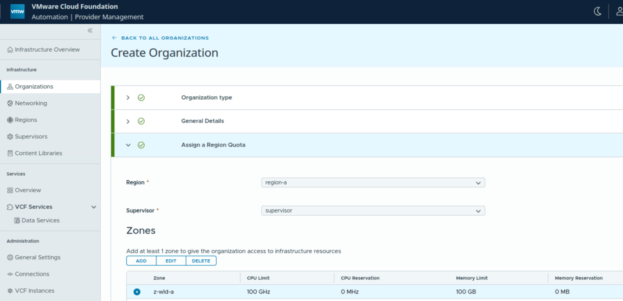 Vcf Supervisor VCF Automation in VCF 9 – Provider Management – VCF Automation ...